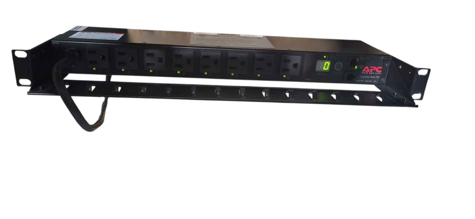 APC AP7900B Switched Rack PDU 1U 120V 12A Network Managed 8 Outlet