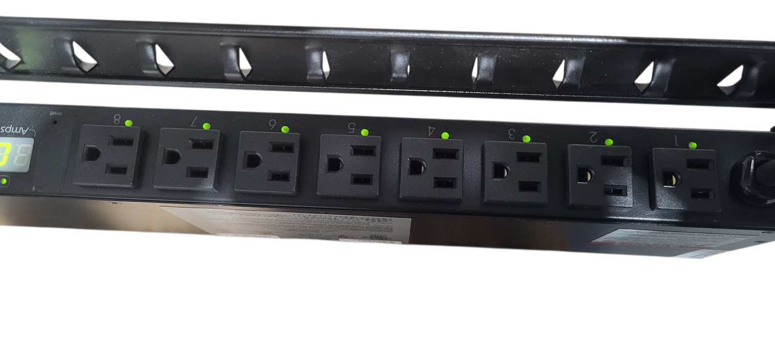 APC AP7900B Switched Rack PDU 1U 120V 12A Network Managed 8 Outlet