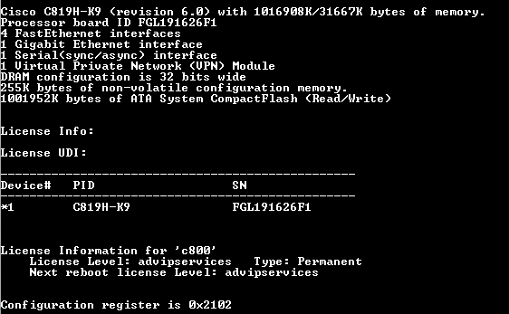 Cisco 810 Series - 819H-K9 Slient Router