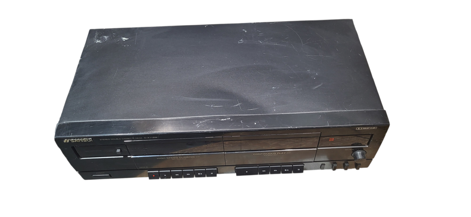 Sansui D-X119W Dual Cassette Tape Deck Stereo