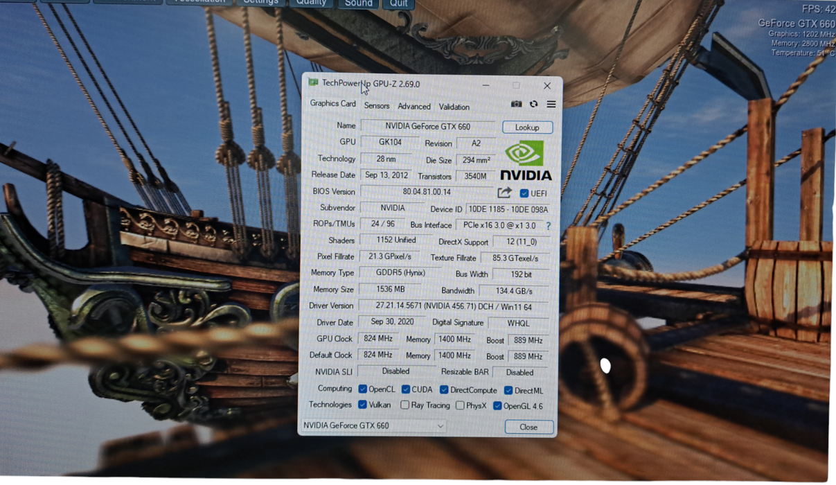 NVIDIA GTX 660 1.5GB GDDR5 Graphics Card