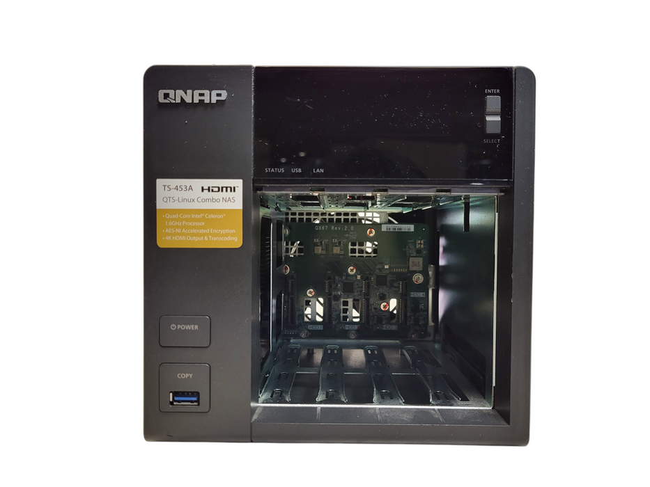 QNAP TS-453A 4-Bay NAS, Celeron N3160 1.60GHz, 4GB RAM No AC/Caddies