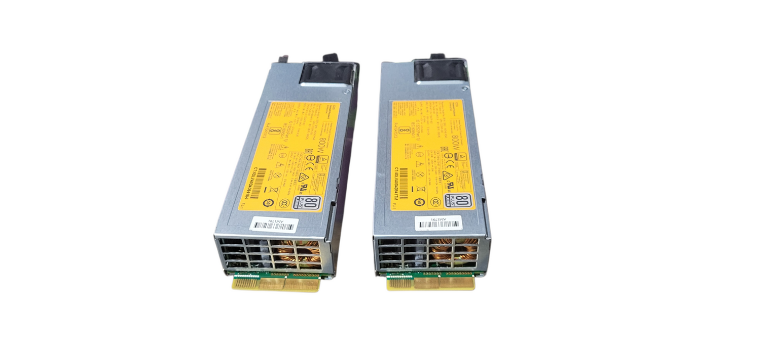 Lot of 2x HP HSTNS-PD41 DL380/360 800W 80+ Platinum Hot-Plug PSU 723600-101