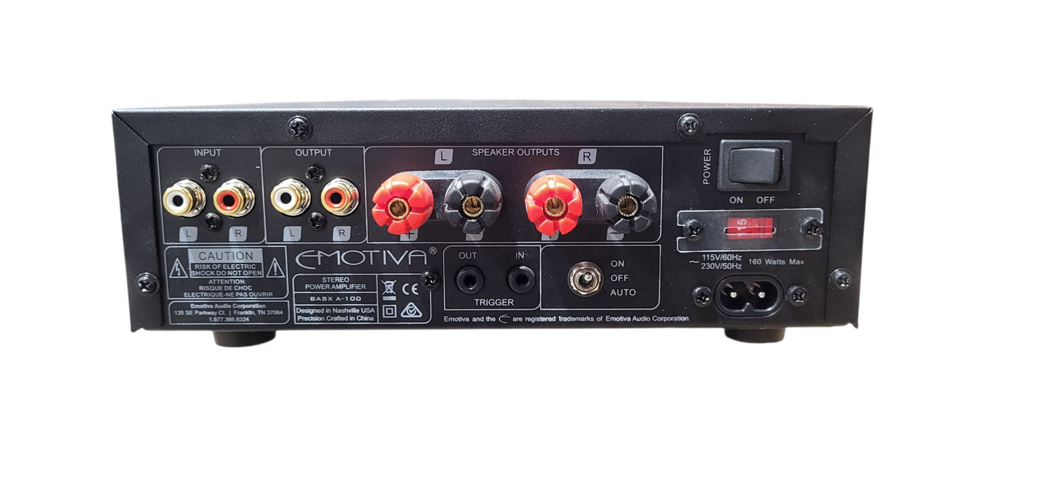 Emotiva A-100 BasX Stereo Power Amplifier | READ