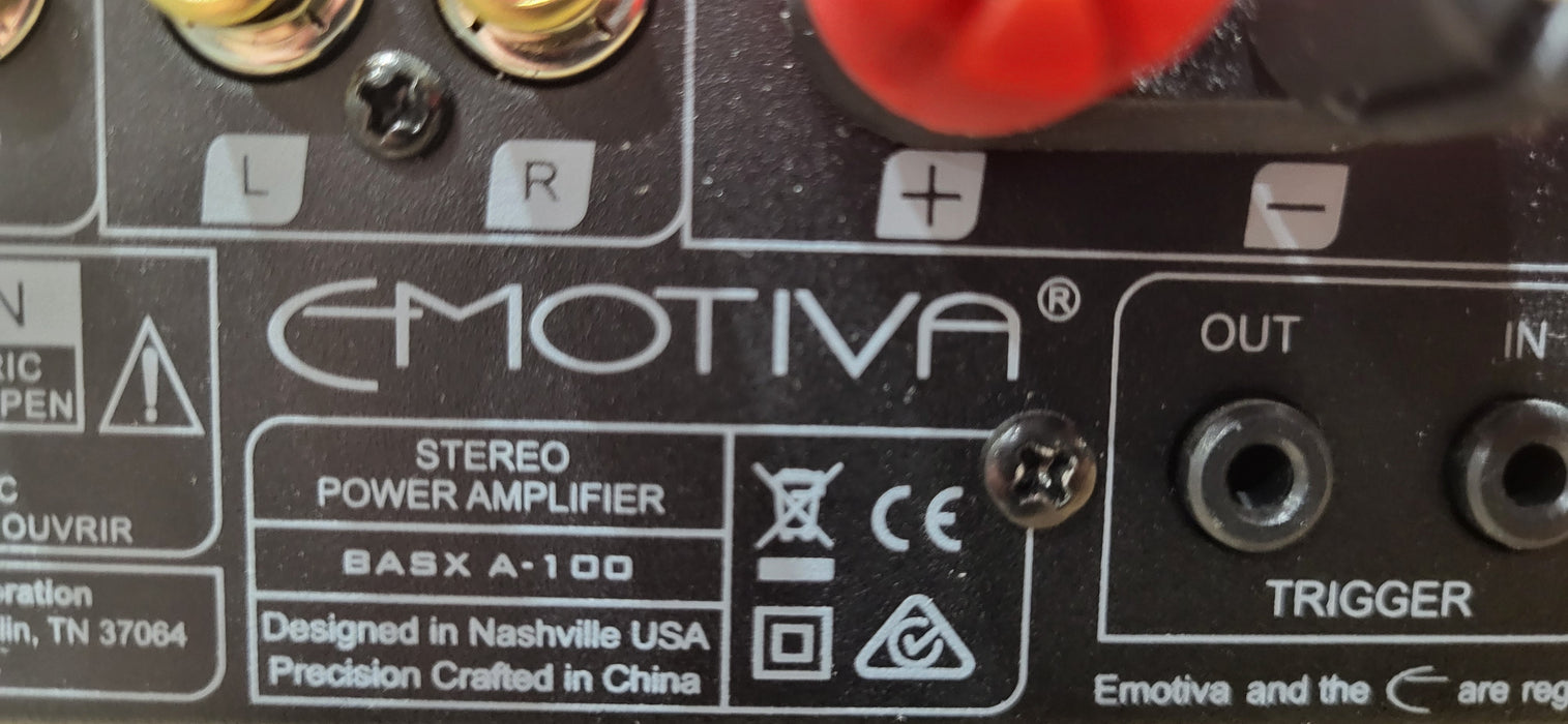 Emotiva A-100 BasX Stereo Power Amplifier | READ
