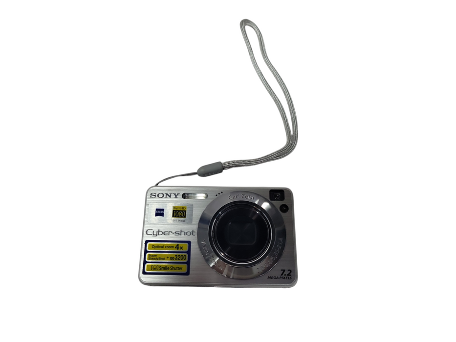 Sony Cyber Shot DSC-W120 Digital Camera Silver 7.2 Mega Pixels READ