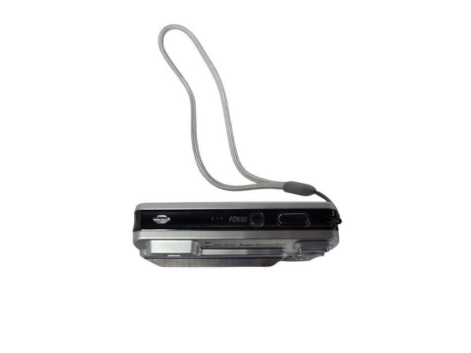 Sony Cyber Shot DSC-W120 Digital Camera Silver 7.2 Mega Pixels READ