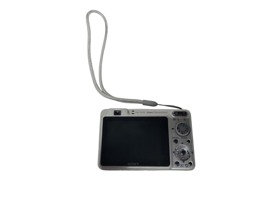 Sony Cyber Shot DSC-W120 Digital Camera Silver 7.2 Mega Pixels READ