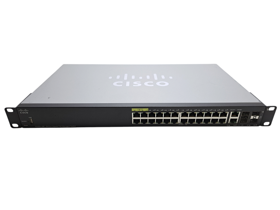Cisco SG350-28P-K9 V04 | 28-Port Gigabit PoE Managed Switch | 4x SFP