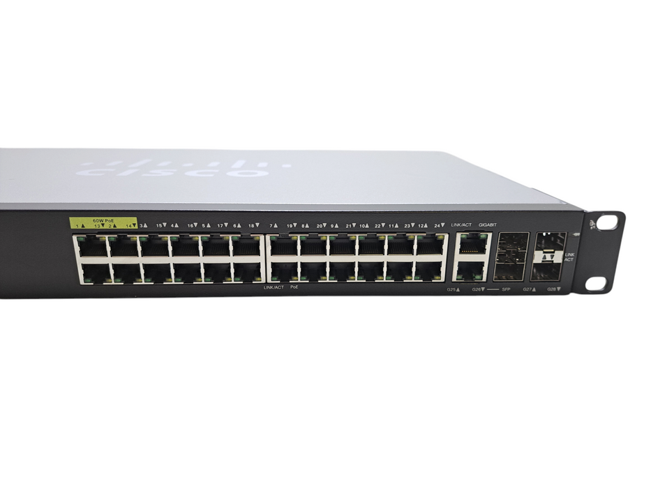 Cisco SG350-28P-K9 V04 | 28-Port Gigabit PoE Managed Switch | 4x SFP