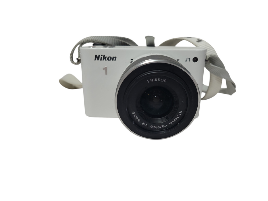 Nikon 1 J1 White Mirrorless Digital Camera READ