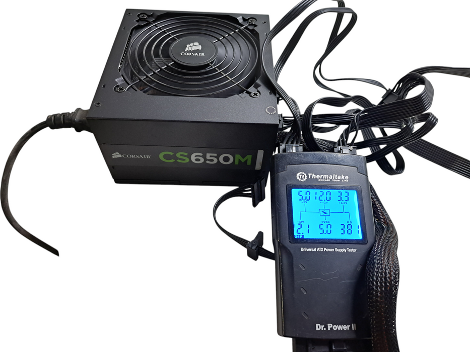Corsair 650W Watt PSU ATX PC CS650M Semi-Modular Power Supply | TESTED