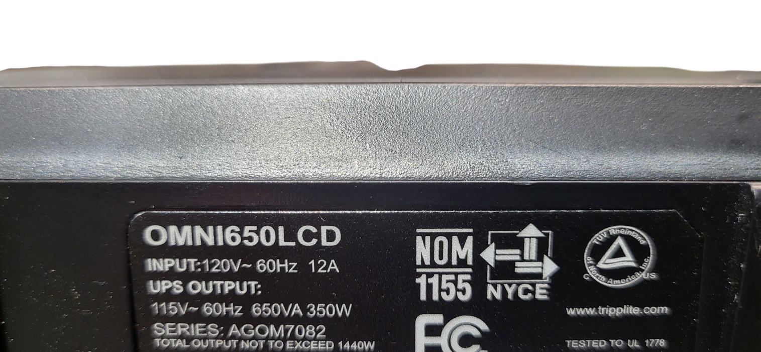 Tripp Lite OMNI650LCD Line-Interactive UPS System |READ