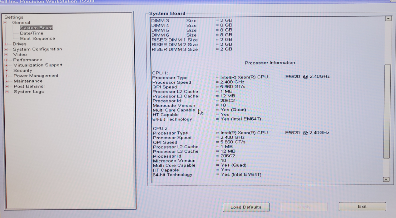 Dell PowerEdgeT5500 Workstation - 2x Xeon E5620, 36GB DDR3, Quadro 4000 - No HDD