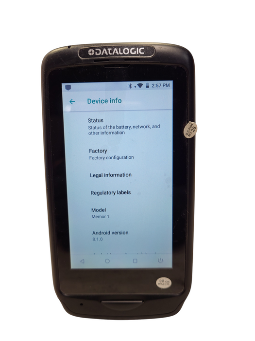 Datalogic MEMOR 1 Gun Android 8.1.0, 2D P/N: 944700025