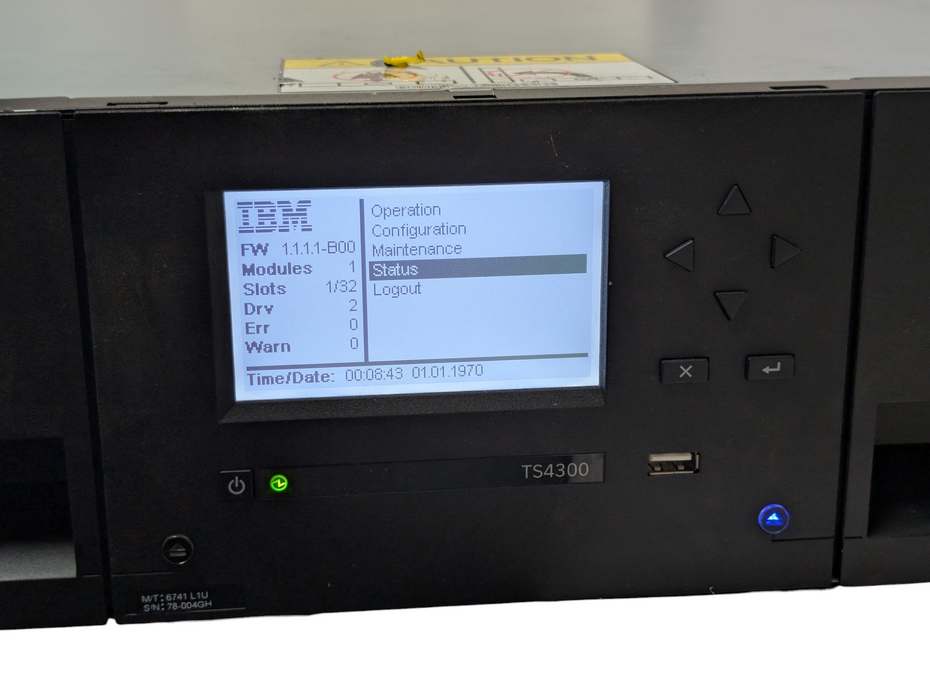 IBM TS4300 Tape Library 2x FC LTO7 Drives