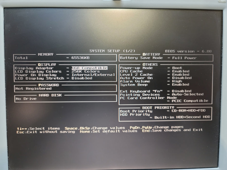 VINTAGE LAPTOP TOSHIBA TECRA 530CDT Pentium 166MHz 64MB RAM No HDD