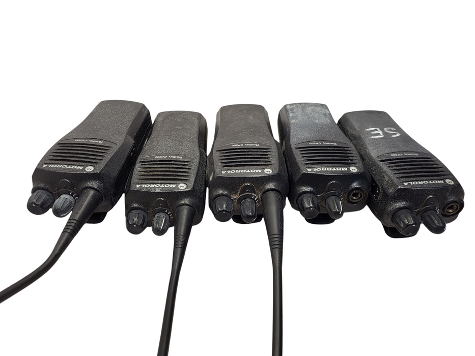 Lot of 5x Motorola CP200 4 Channel UHF Radios 438-470 MHz READ
