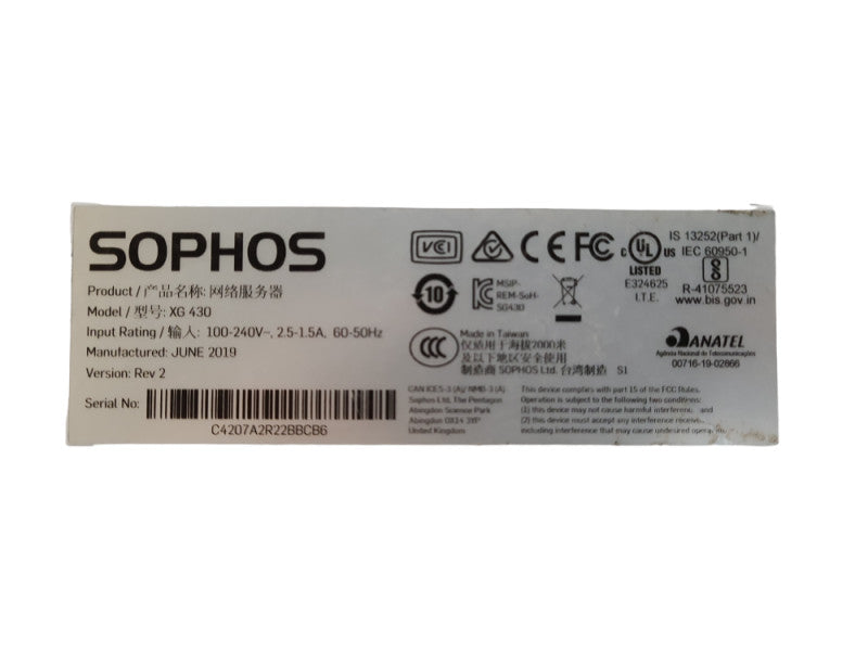 Sophos XG 430 Firewall, READ
