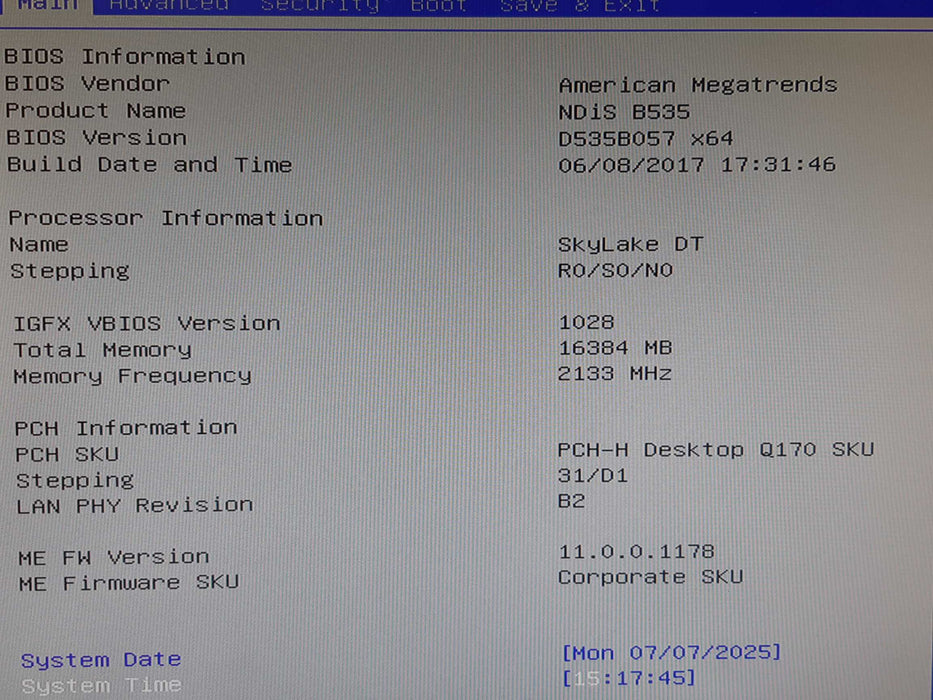 NDiS B535 Fanless Embedded Computer, Core i5-6500TE 16GB DDR4 - No HDD