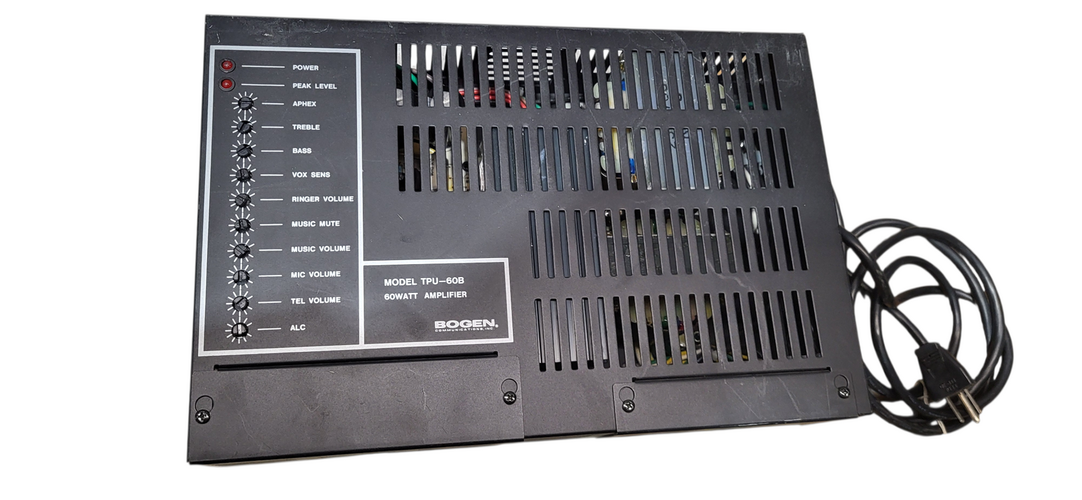 Bogen Communications TPU60B 60-Watt Telephone Paging Amplifier | READ