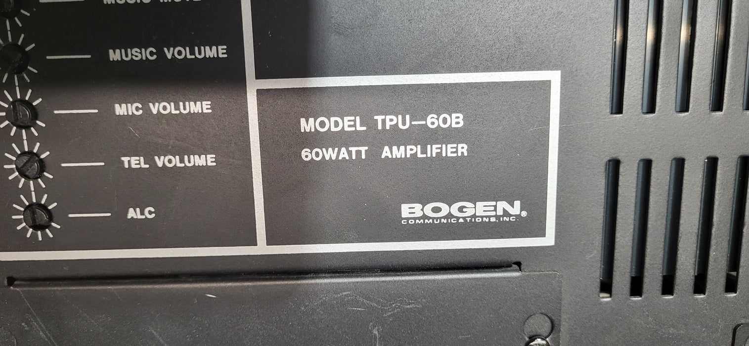 Bogen Communications TPU60B 60-Watt Telephone Paging Amplifier | READ