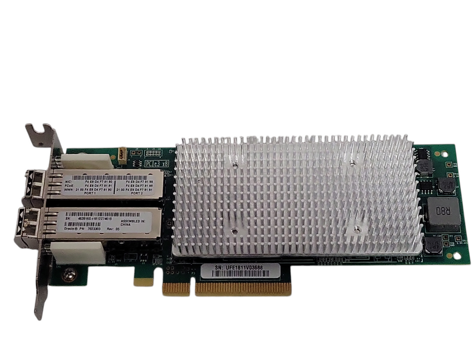 Oracle Qlogic QLE8362-ORL Dual Port 16Gb NIC 7023303 Low Profile W/ SFPs