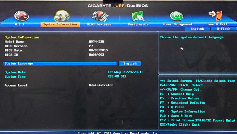 Custom PC/GIGABYTE H97M-D3H, i5-4690 3.50GHz, 8GB DDR3, 2TB 3.5\\"HDD