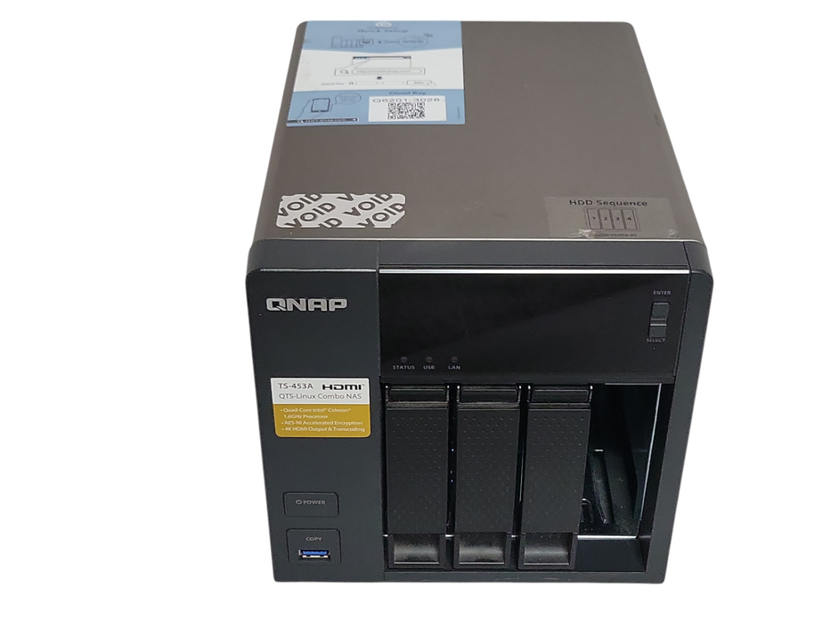 QNAP TS-453A 4-Bay Network Attached Storage NAS, No HDD, See detail