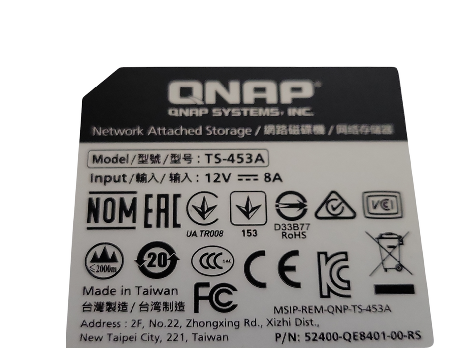 QNAP TS-453A 4-Bay Network Attached Storage NAS, No HDD, See detail