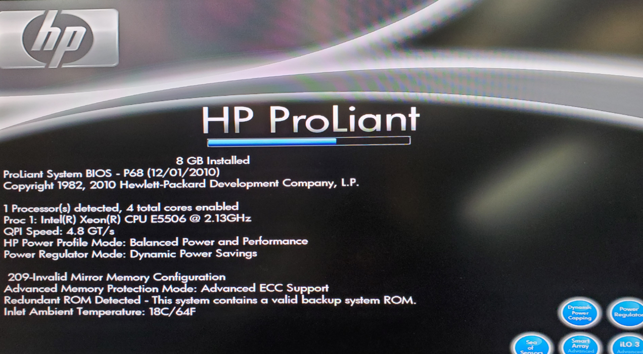 HP ProLiant DL360 G7 - 1x Xeon E5506, 8GB DDR3 - No HDD
