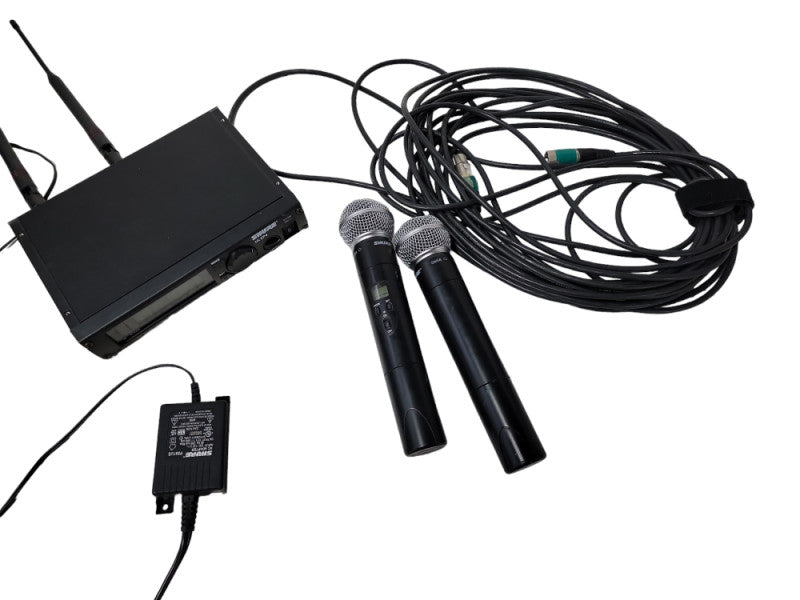 Shure ULXP4 554-590MHz Wireless Microphone Receiver W/2xSM58 Vocal Microphone