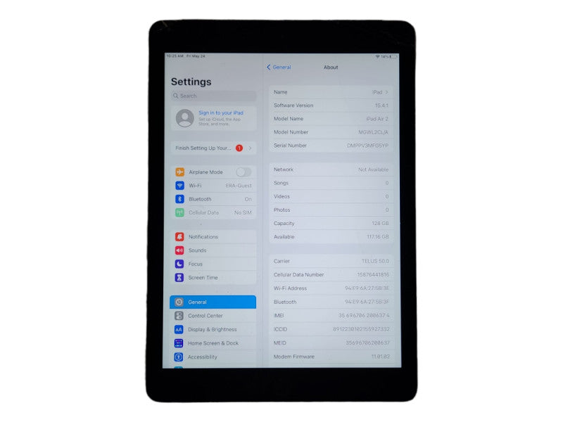 Apple iPad Air 2 128GB Model A1567, READ