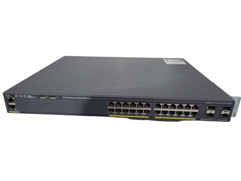 Cisco WS-C2960X-24PS-L 24-Port 4x SFP PoE Gig Managed Switch w/ C2960-Stack !