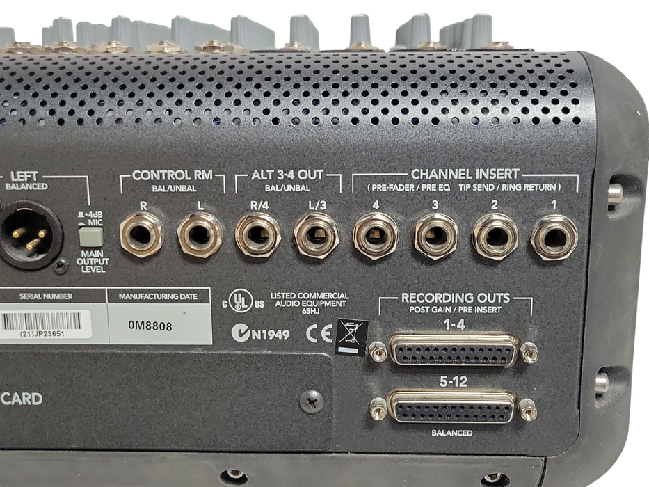 Mackie Onyx 1220 Mixer Onyx1220 Mixing Console Onyx-1220, See detail