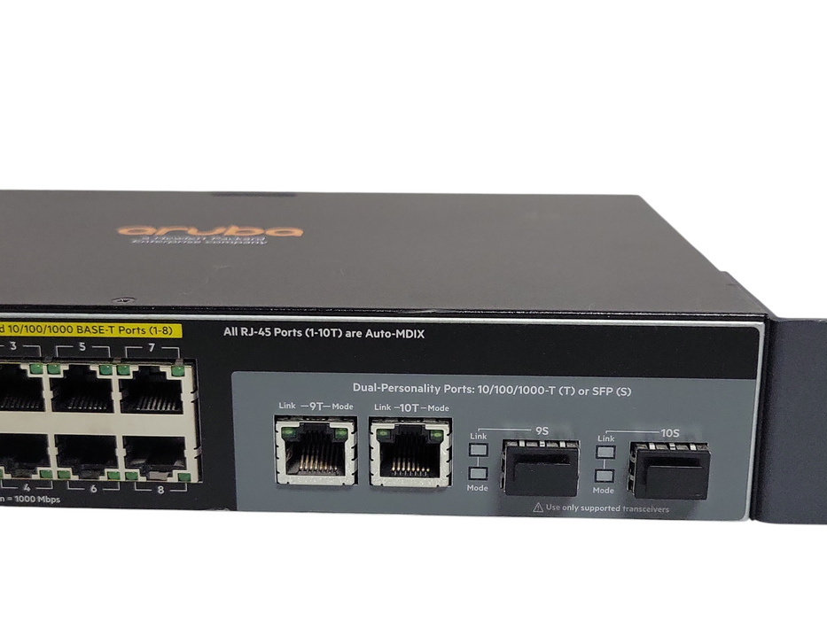 Aruba 2530-8G PoE+ Switch J9774A  J9774-60001, No Power adapter, See detail
