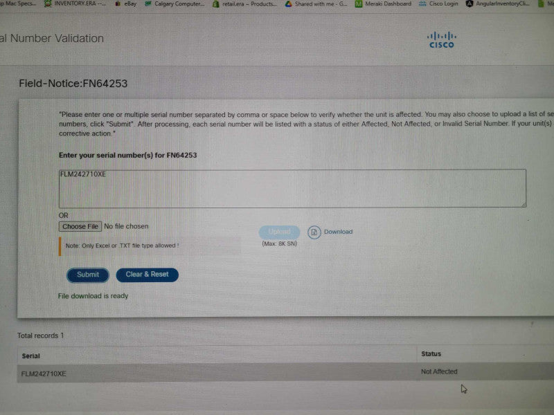 Cisco 4300 Series ISR4331/K9 Integrated Service Router, Not Affected