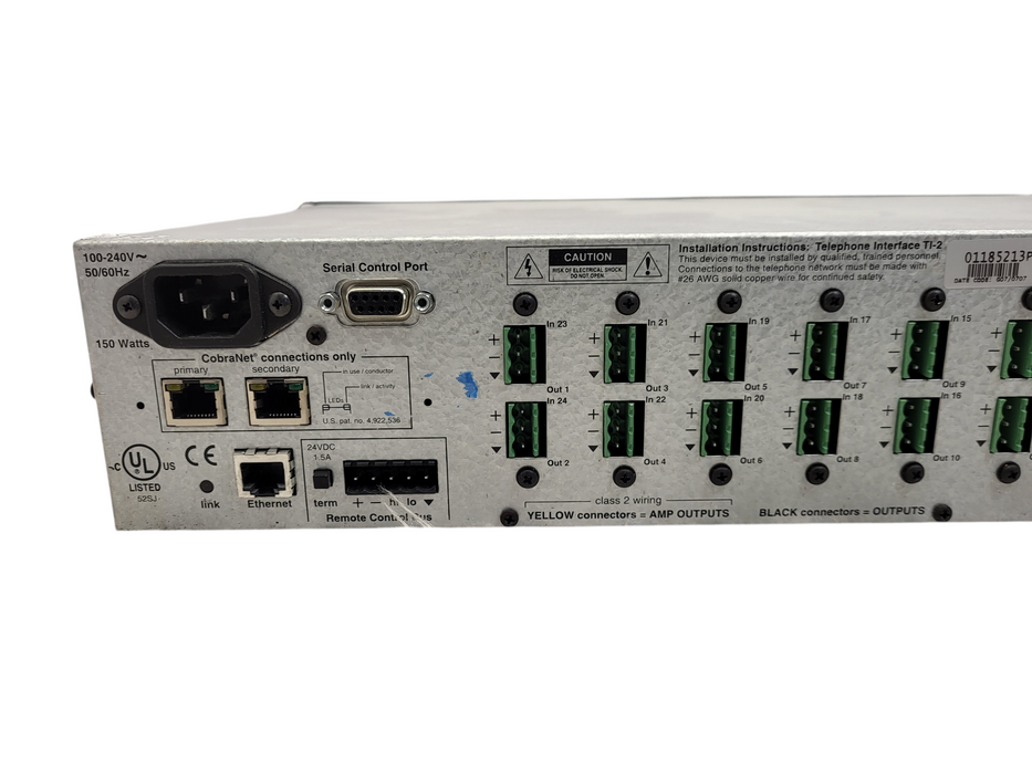 Biamp Systems Audia Flex Model TI-2 Digital Audio Processor Power