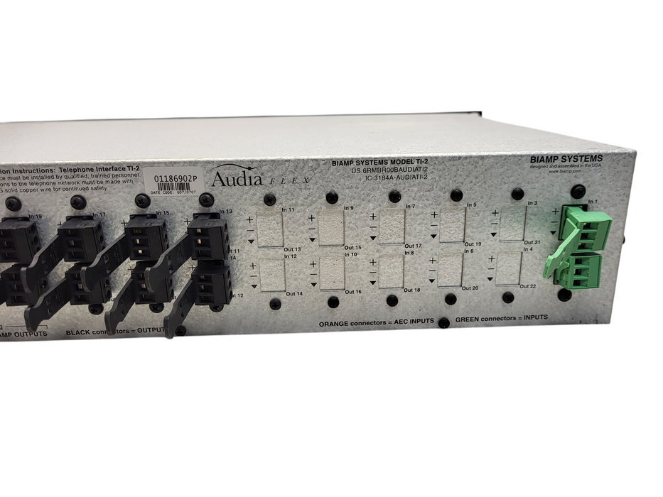 Biamp Systems Audia Flex Model TI-2 Digital Audio Processor Power