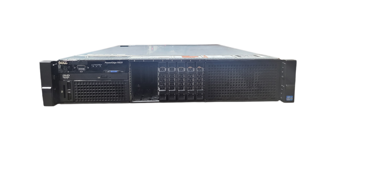 Dell R820 Server 4x Xeon E5-4620 CPUs | 64GB DDR3 | 10G| H710 |2x1100W| No HDD