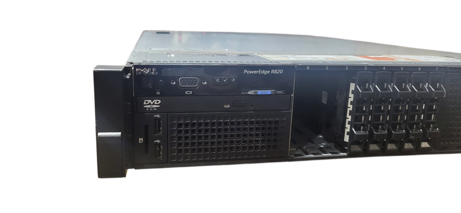 Dell R820 Server 4x Xeon E5-4620 CPUs | 64GB DDR3 | 10G| H710 |2x1100W| No HDD