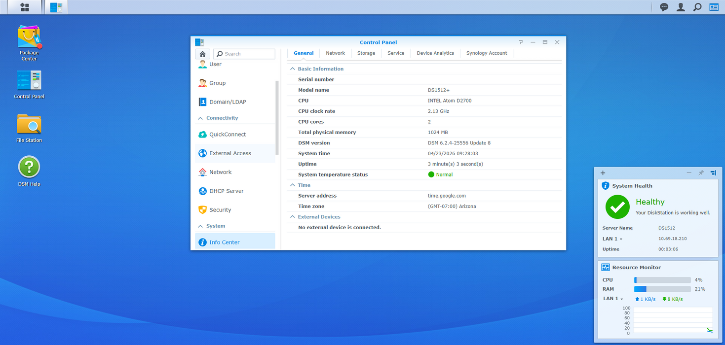 Synology DiskStation DS1512+ 5-Bay NAS w/ 4x 3TB HDDs
