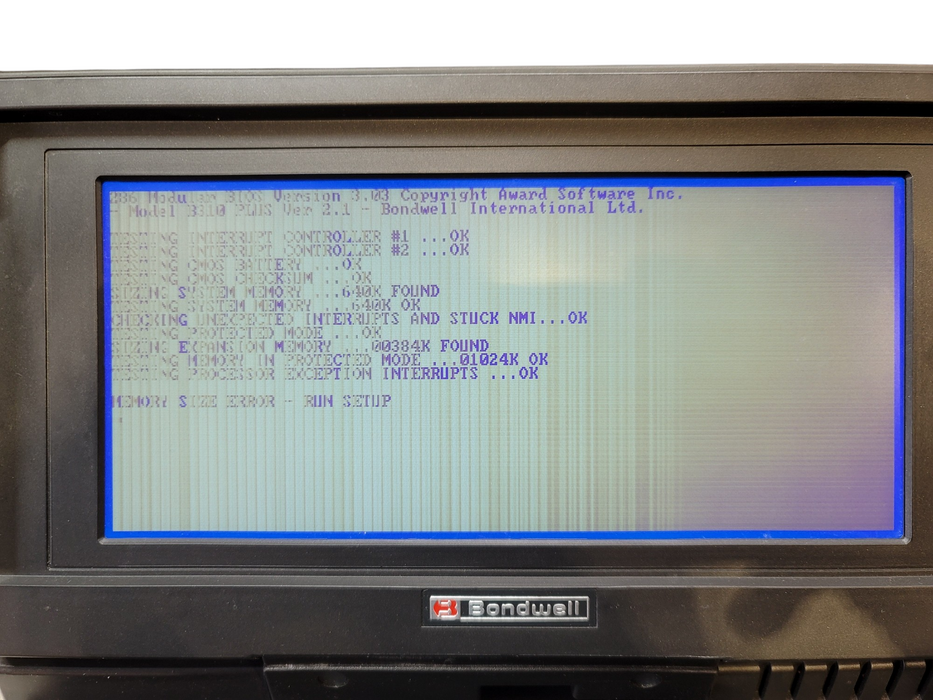 VINTAGE 1990 BONDWELL 310 PLUS Intel 286 2 12.5Mhz 1MB RAM NO HDD READ