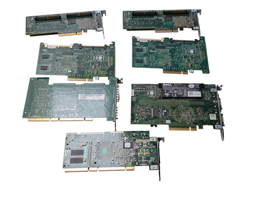 Lot of 7x Vintage Storage Controller Cards — retail.era