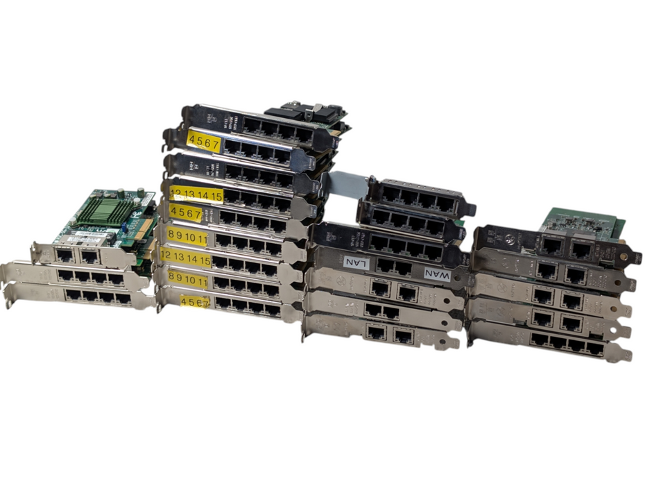 Lot of 24x Gigabit Ethernet Cards RJ45 PCIe