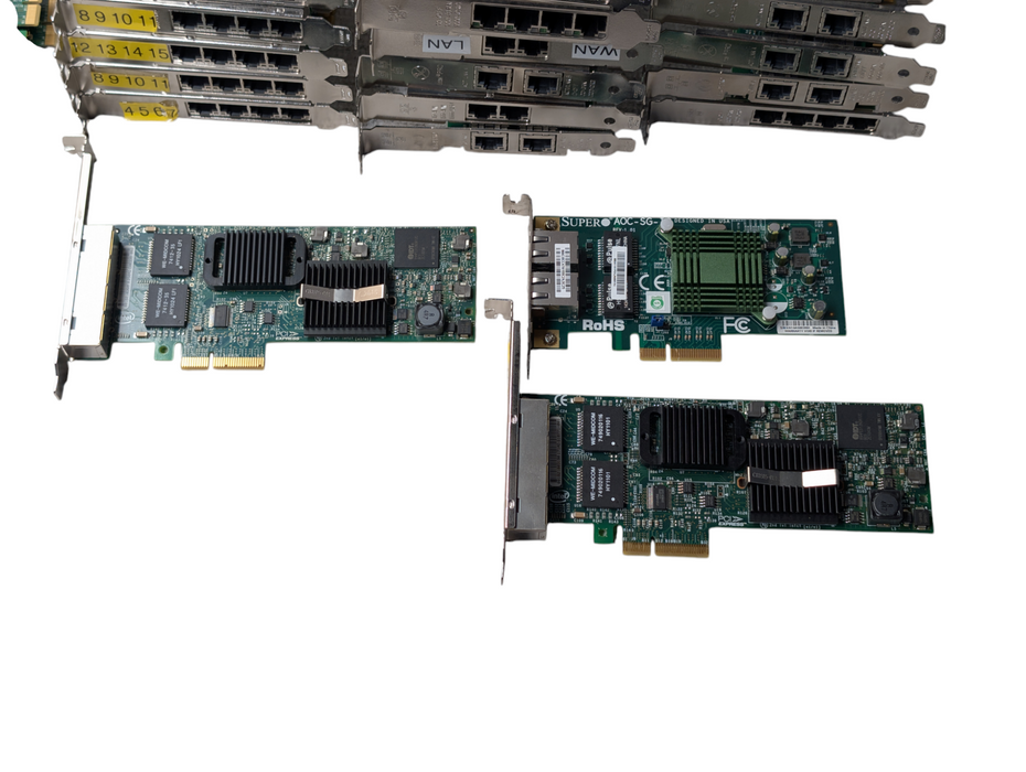 Lot of 24x Gigabit Ethernet Cards RJ45 PCIe