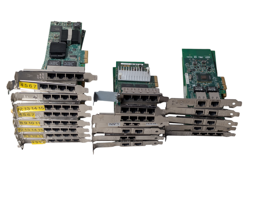 Lot of 24x Gigabit Ethernet Cards RJ45 PCIe