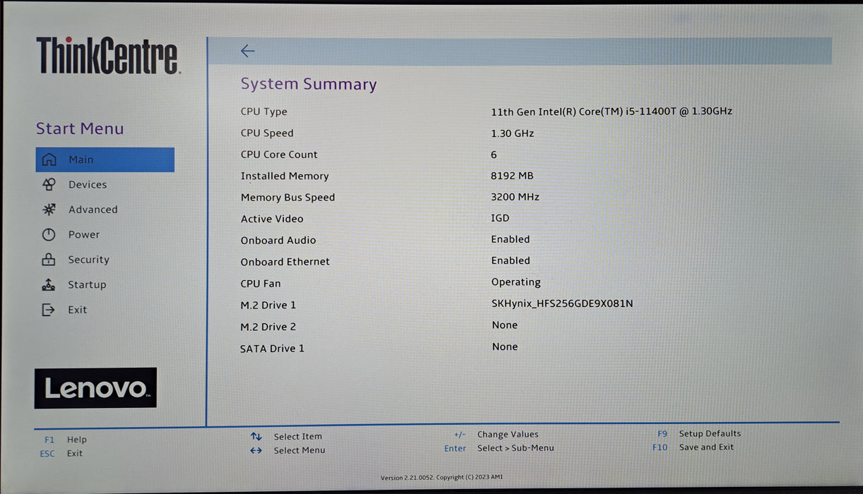 Lenovo ThinkCentre M70q Gen 2 Intel Core i5-11400T, 8GB DDR4, 256GB NVMe, Wi-Fi