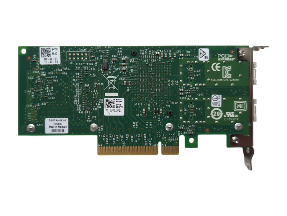 DELL Intel X520-DA2 10Gb SFP+ Dual Port PCI-e Network Adapter Card Low Profile