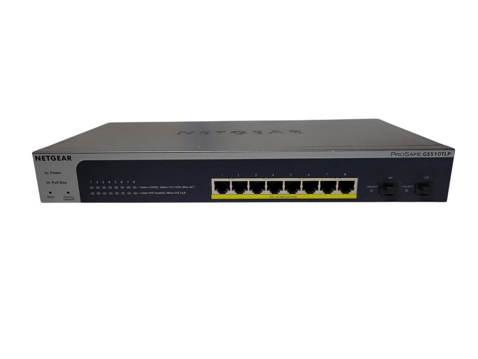 Netgear ProSafe GS510TLP 8 port switch PoE